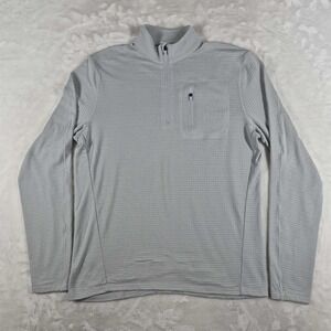 Ten Thousand 1/4 Zip‎ Pullover Jacket Men's Medium Gray Thermal Waffle Comfort